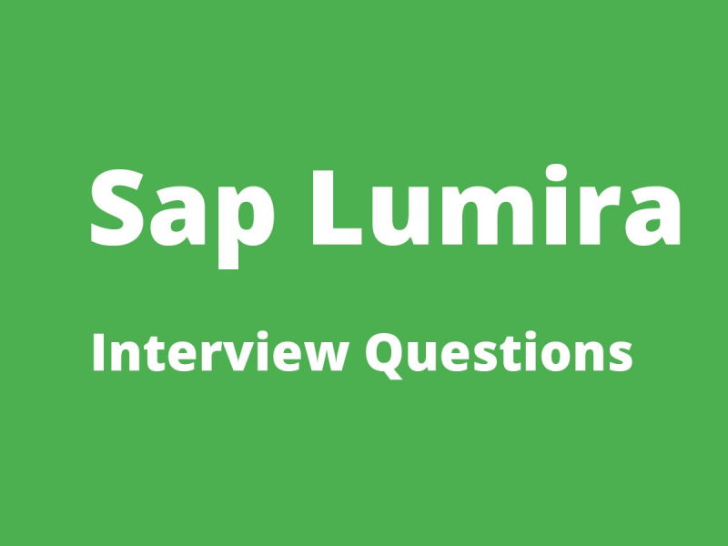 Sap lumira Interview Questions