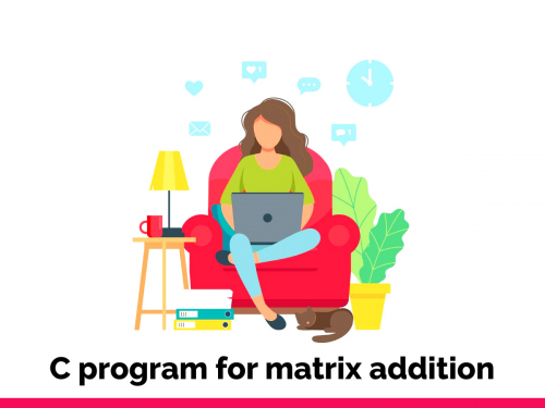 C program for matrix addition