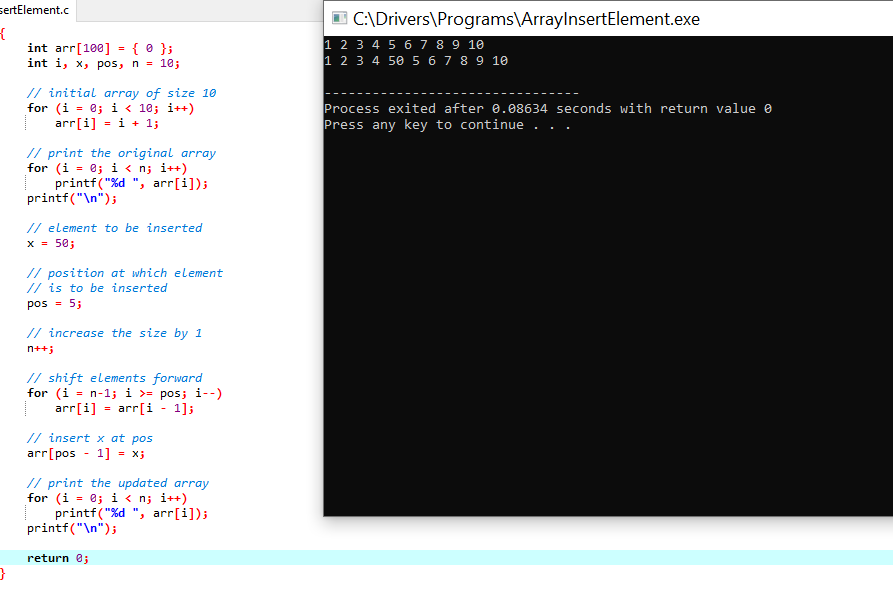 program Output