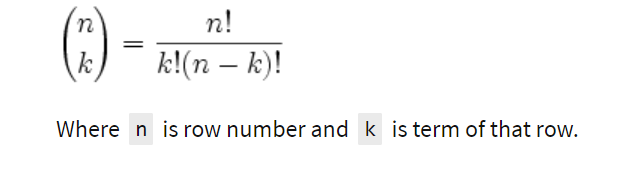 Demo of Pascal Triangle