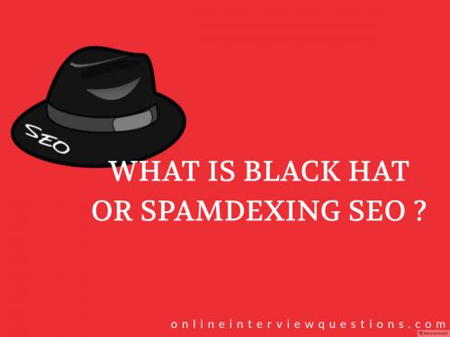 What is Black Hat or Spamdexing SEO ?