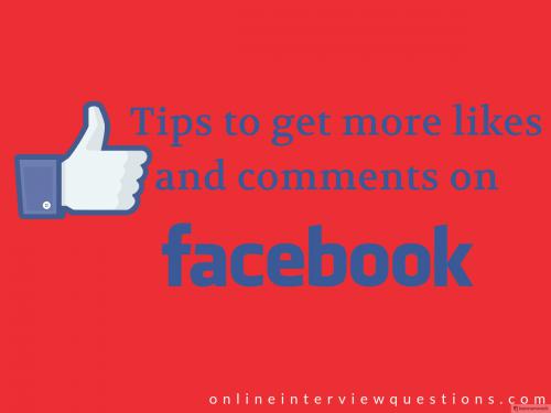 7 Tips to get more likes and comments on Facebook
